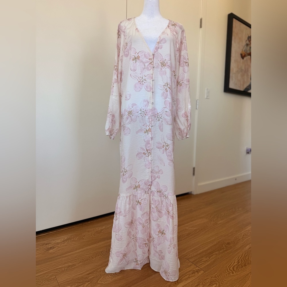 Floral Pink Maxi Dress